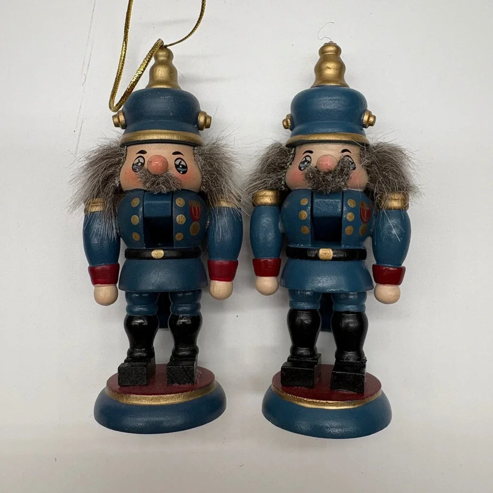 Zims Heirloom Collectibles Wooden Nutcracker Christmas Ornaments Set of 10